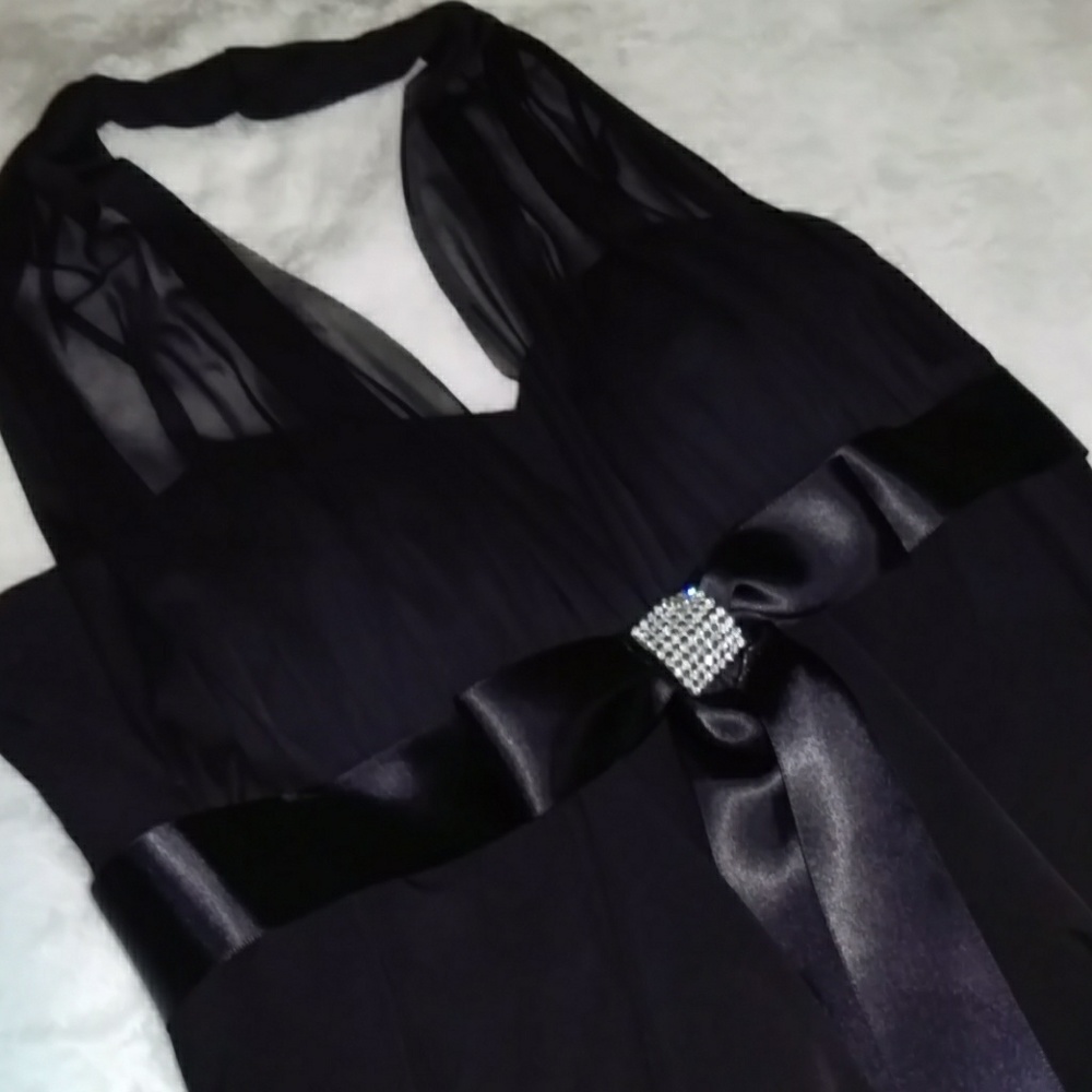 Long formal halter-top dress